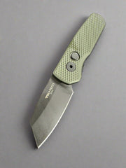 Pro-Tech Runt 5 w/ Green Textured Handle & DLC MagnaCut Reverse Tanto R5406-GREEN