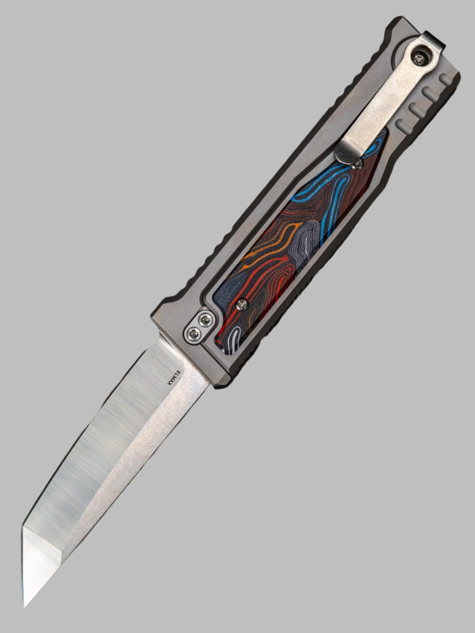 REATE EXO-M G10 MULTI COLOR OTF KNIFE TITANIUM 2.95" TANTO SATIN