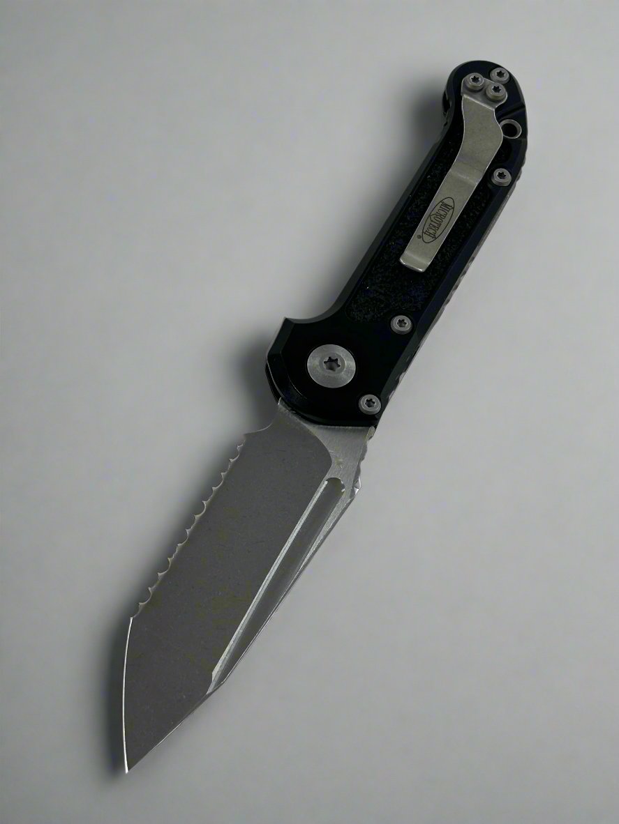 Microtech Knives LUDT Gen III Apocalyptic Full Serrated Tanto w/ Black Handle 1136-12 AP
