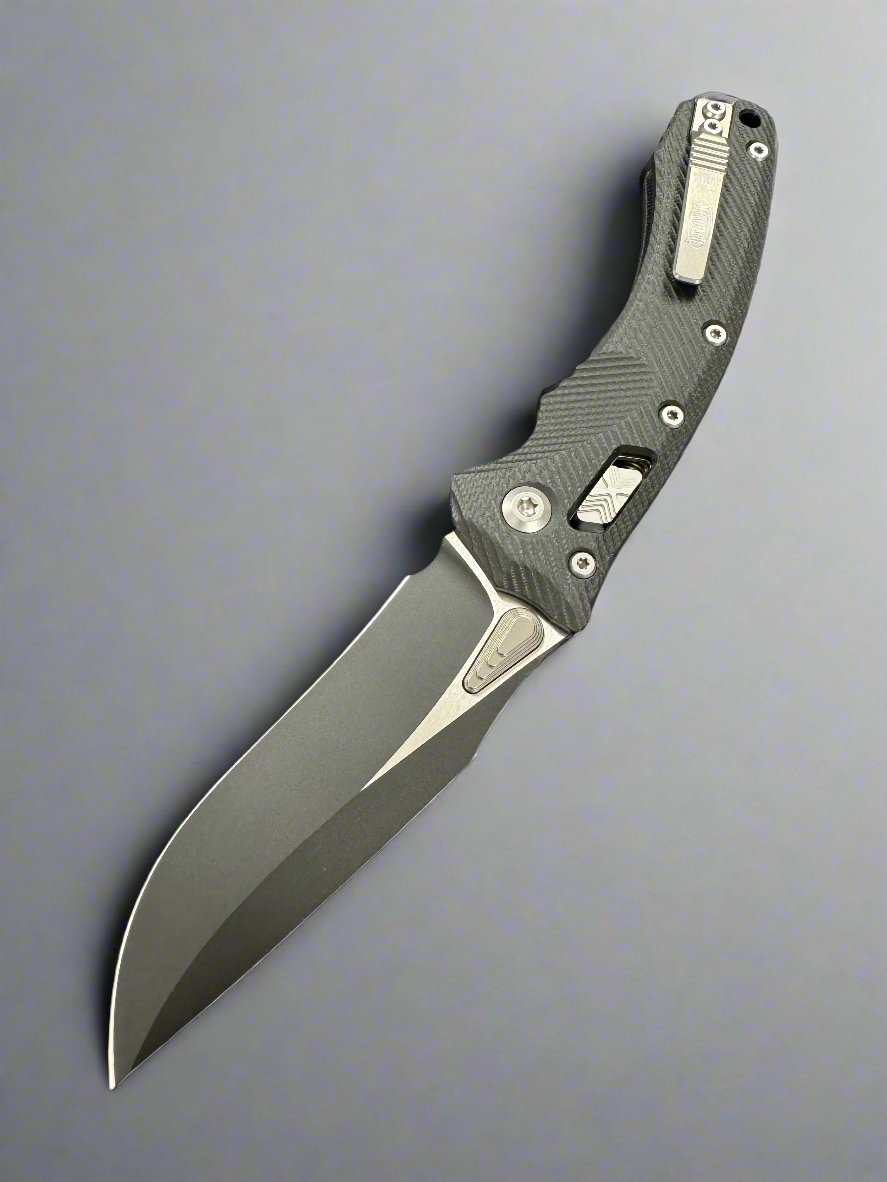 Microtech Amphibian S/E Ram-Lok Knife Fluted Black G-10 (3.9" Black) 137RL-1 FLGTBK