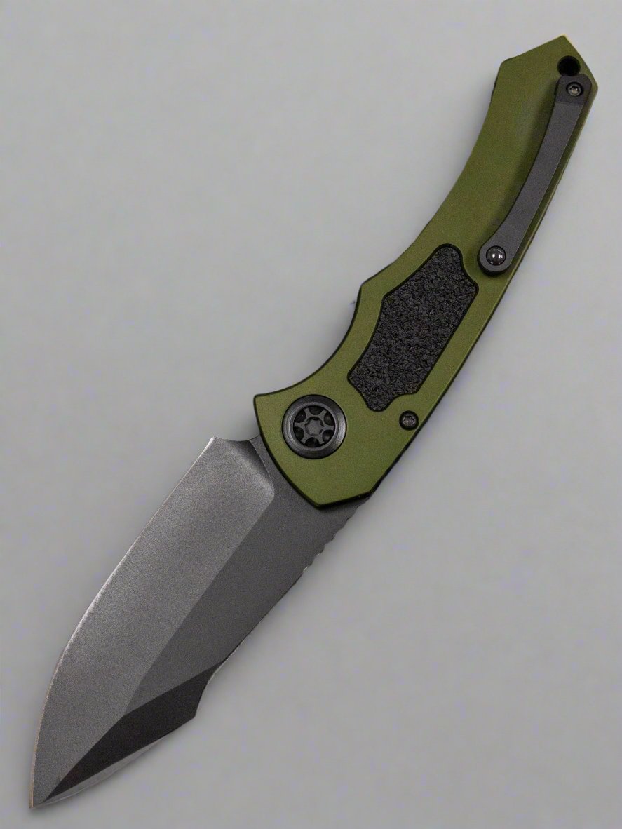 Heretic Knives Pariah Auto Green Tactical & Black MagnaCut H048-4A-GRN