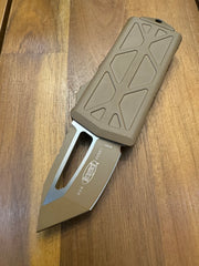 Microtech Exocet T/E Tanto Cerakote Tan 158-1CTA