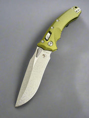 Microtech Amphibian RAM LOK OD Green Fluted Aluminum & Stonewash M390MK 137RL-10 FLOD