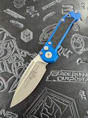 Microtech Knives LUDT Gen III Apocalyptic Drop Point w/ Blue Handle 1135-10 APBL
