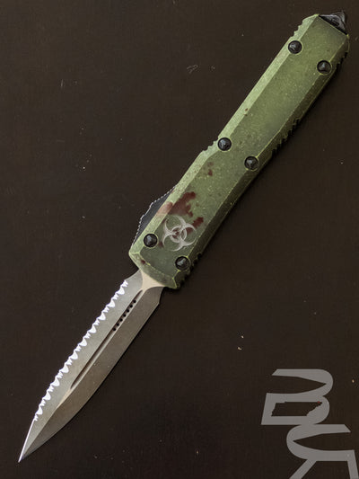 Microtech Ultratech D/E Outbreak Full Serrated 122-3OBDS Proof Run