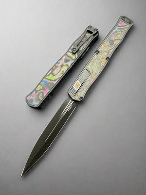 Heretic Cleric 2 - 80s Camo Carbon Inlaid Body & Button - Double Edge Magnacut - BR OP Exclusive - Cleric II