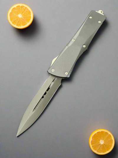 Pre Owned Microtech Vintage Troodon D/E Titankote Plain VGC in Box