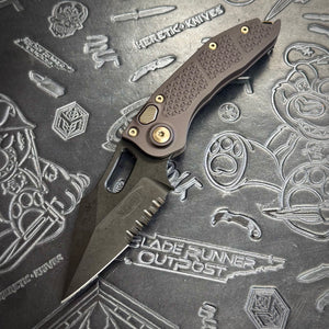 Microtech Stitch Auto - DLC Partial Serrated 169-2 DLC