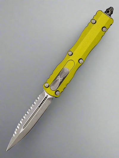 Microtech Dirac D/E Full Serrated Apocalyptic 225-12 APOD Green