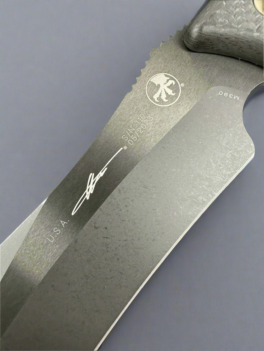 Microtech Arbiter DLC Stonewash Standard & Carbon Fiber 104-1 DLCCFS ‘23 Run C Style Box