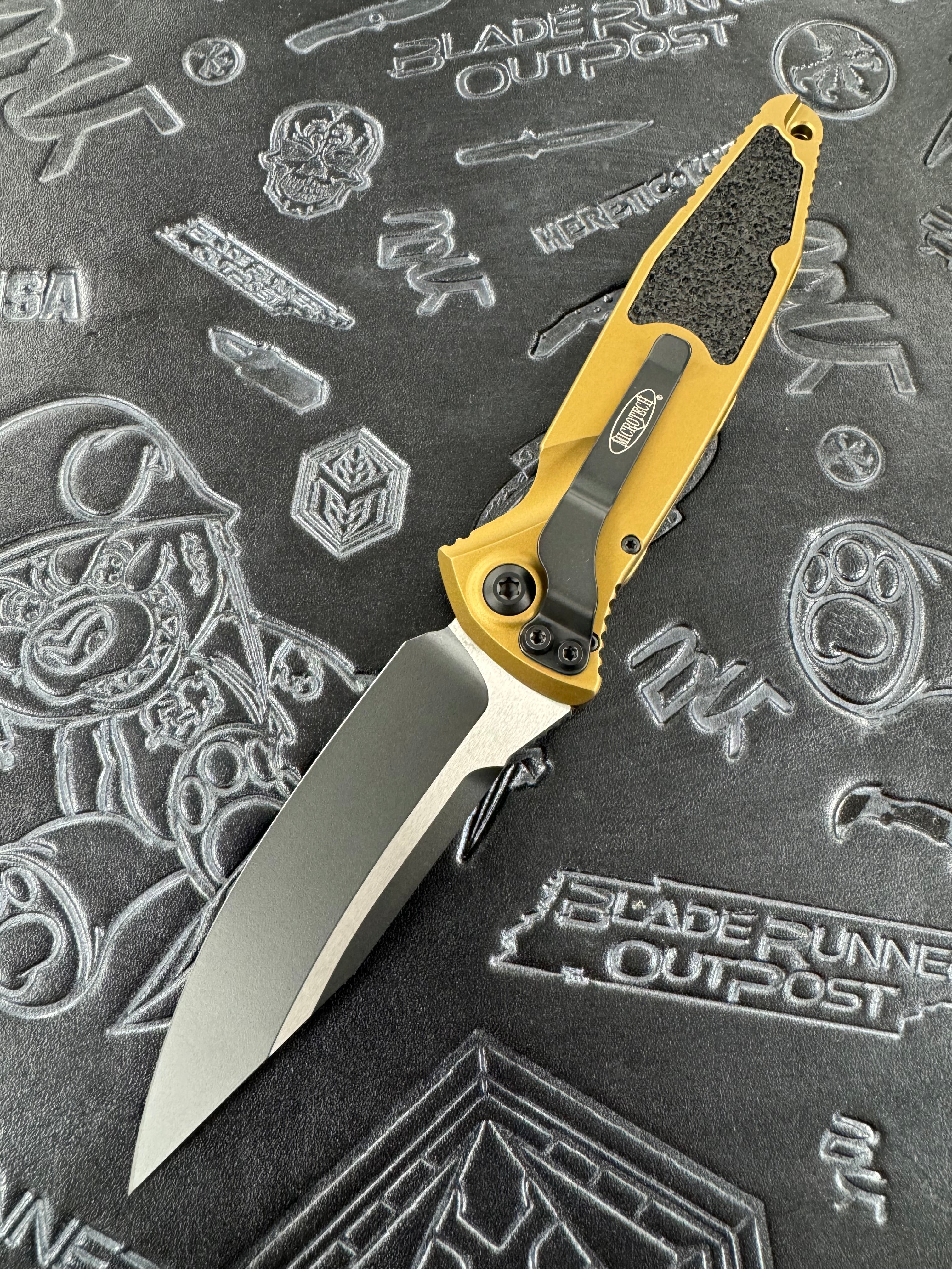 Microtech Socom Elite Auto Black S/E Tan Standard 160A-1T TA