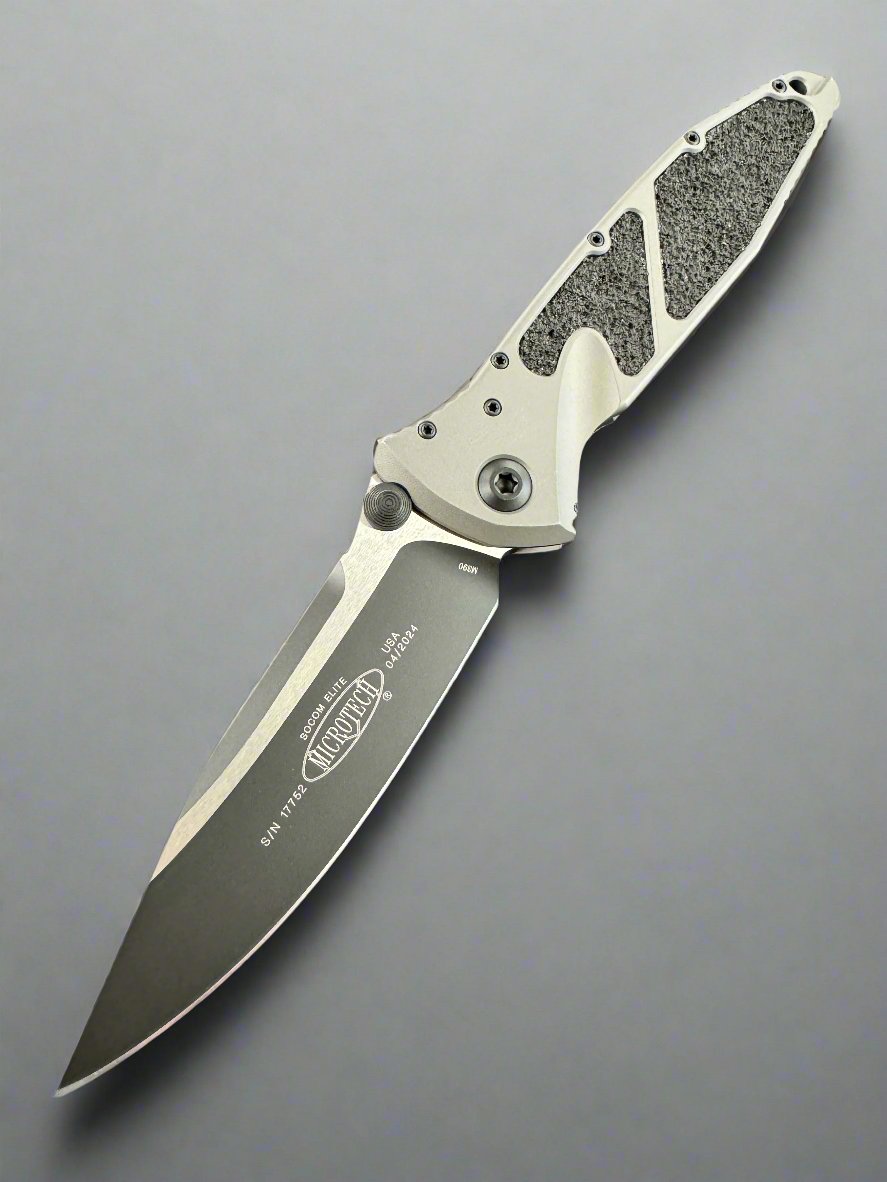 Microtech Socom Elite Manual Single Edge Tactical Standard Natural Clear 160-1 NC