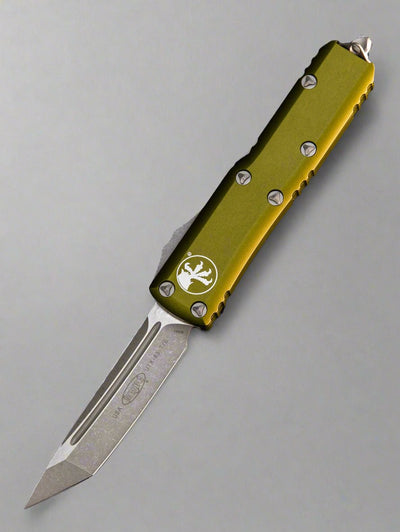 MICROTECH UTX-85 233-10 APOD T/E OTF OD GREEN AUTO KNIFE APOC FINISH Tanto