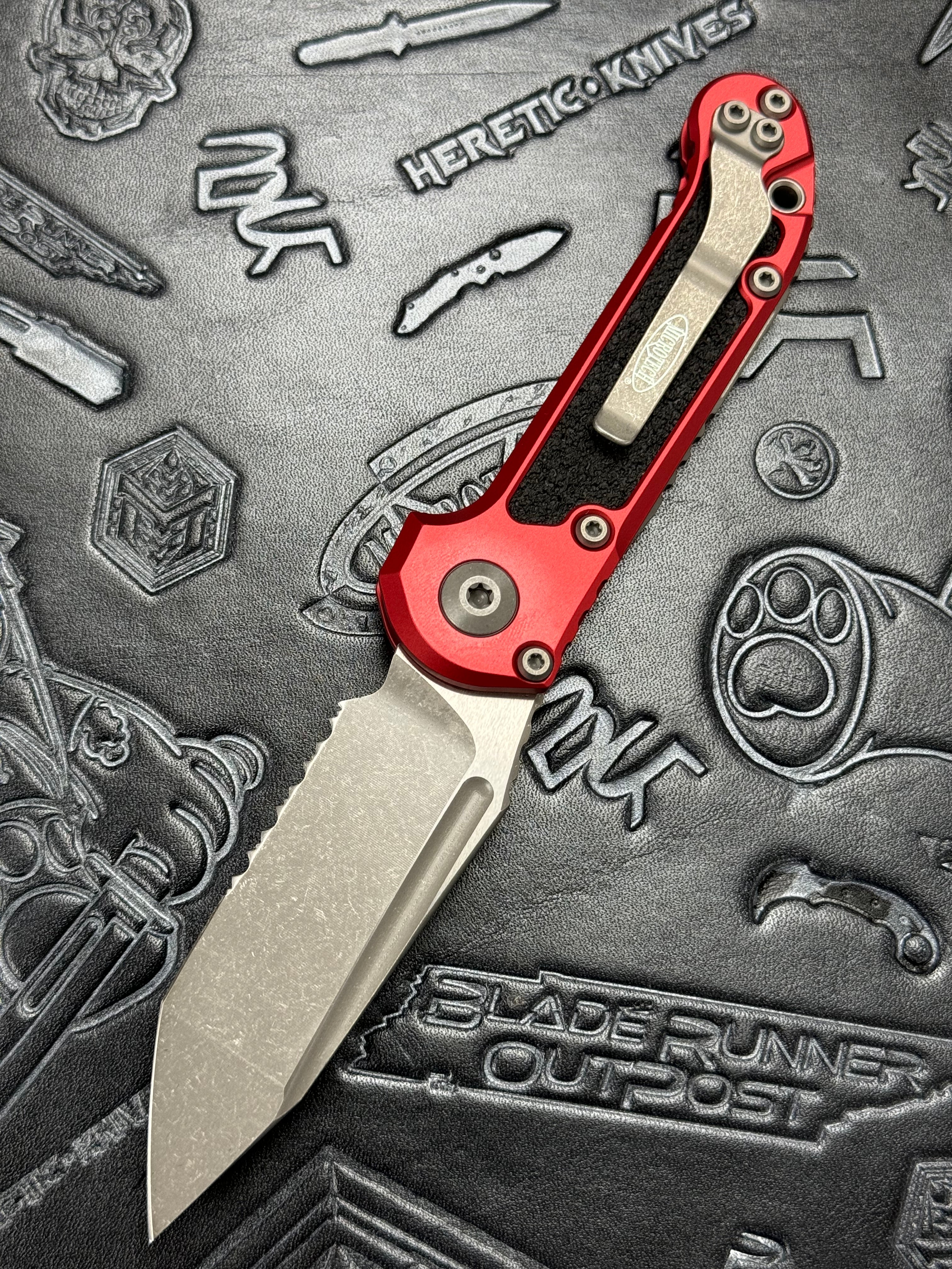 Microtech Knives LUDT Gen III Apocalyptic Partial Serrated Tanto w/ Red Handle 1136-11 APRD