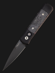 Pro-Tech Godson Black Handle w/ Dark Matter Purple Fat Carbon Inlays DLC Black Blade 7FC32