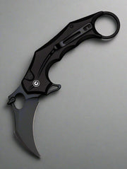 CIVIVI Incisor II Karambit Button Lock Knife Black Alum (2.02" Black) C16016B-1