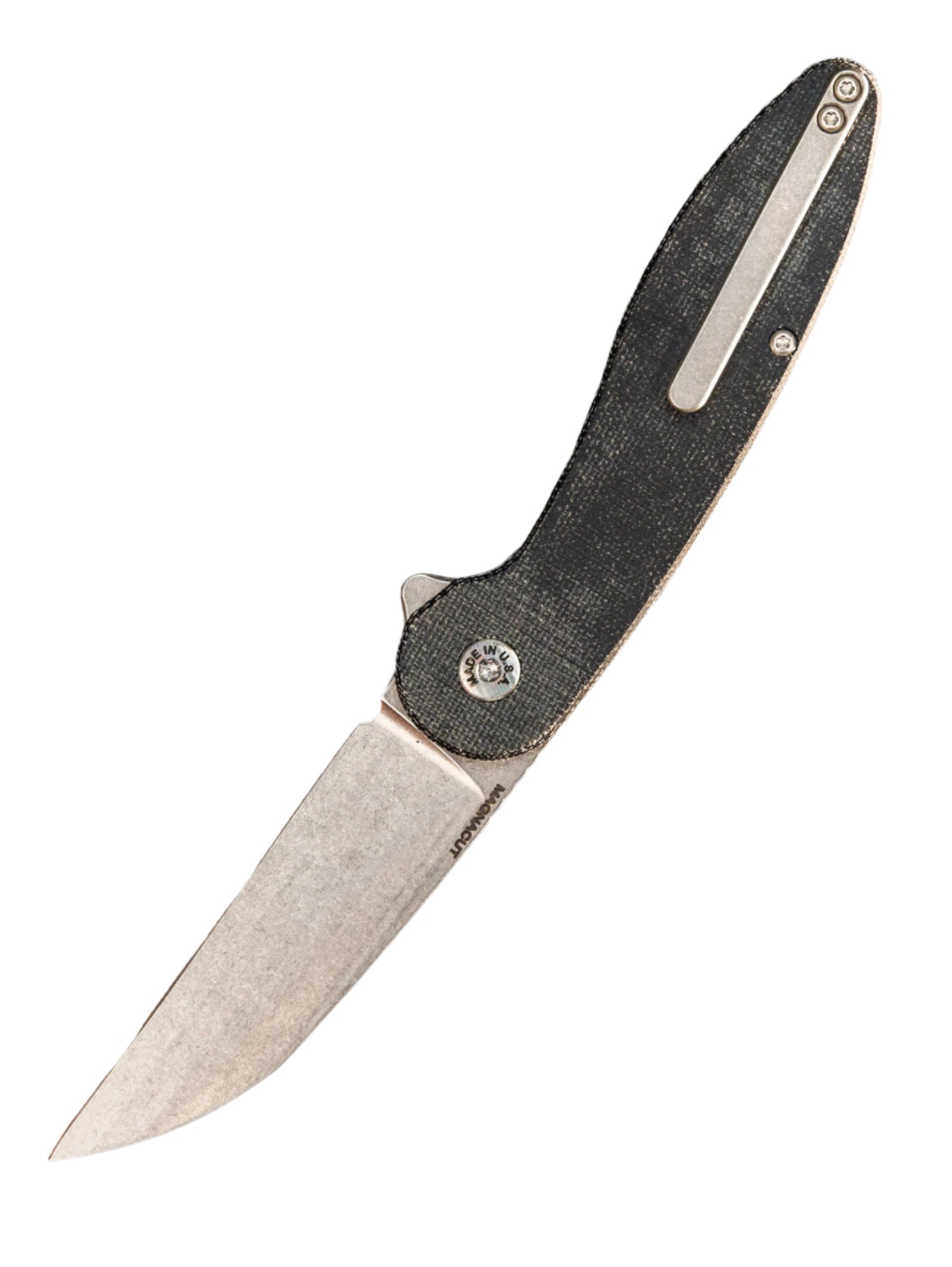 ABW MODEL 1 V6 WHARNCLIFFE BLADE Magnacut Black Micarta