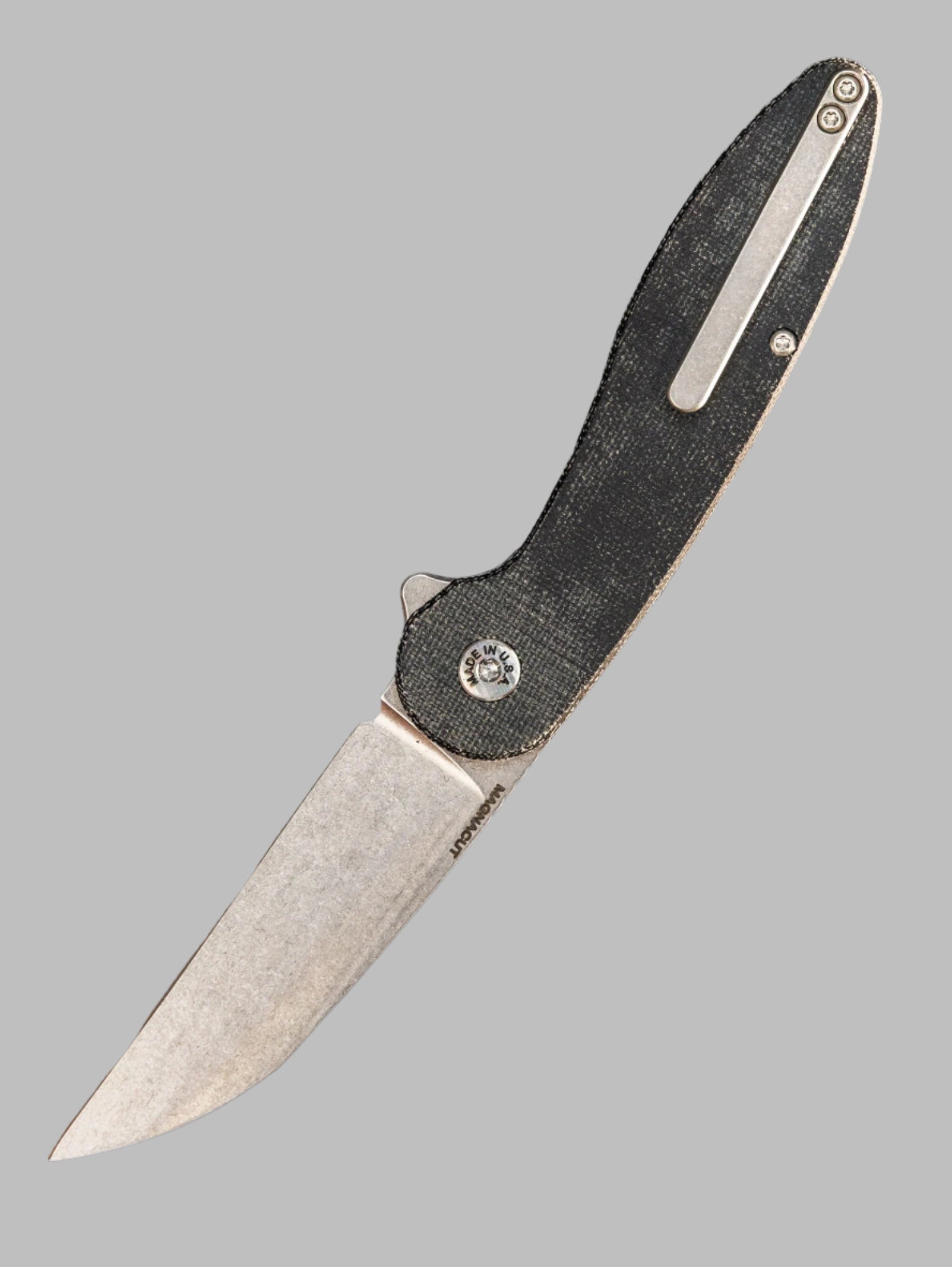 ABW MODEL 1 V6 WHARNCLIFFE BLADE Magnacut Black Micarta