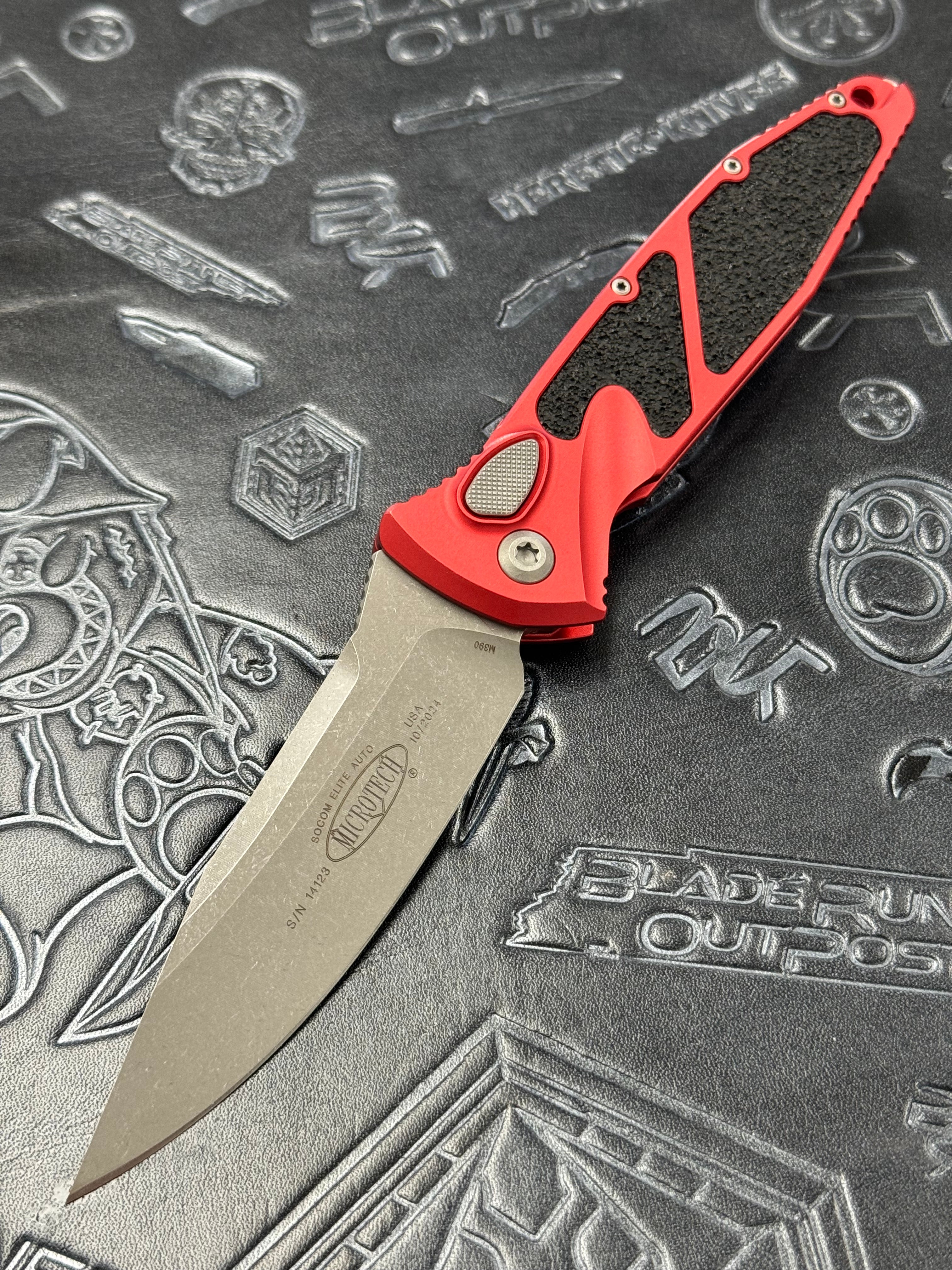 Microtech Socom Elite Auto Red w/ S/E Apocalyptic 160A-10 APRD