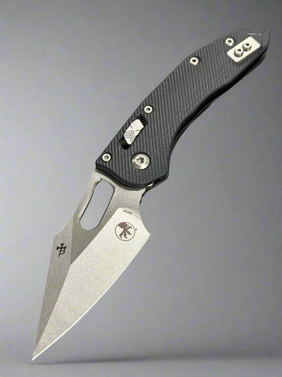 Microtech Knives Manual Stitch RAM LOK Fluted Black G-10 & M390MK 169RL-10 FLGTBK