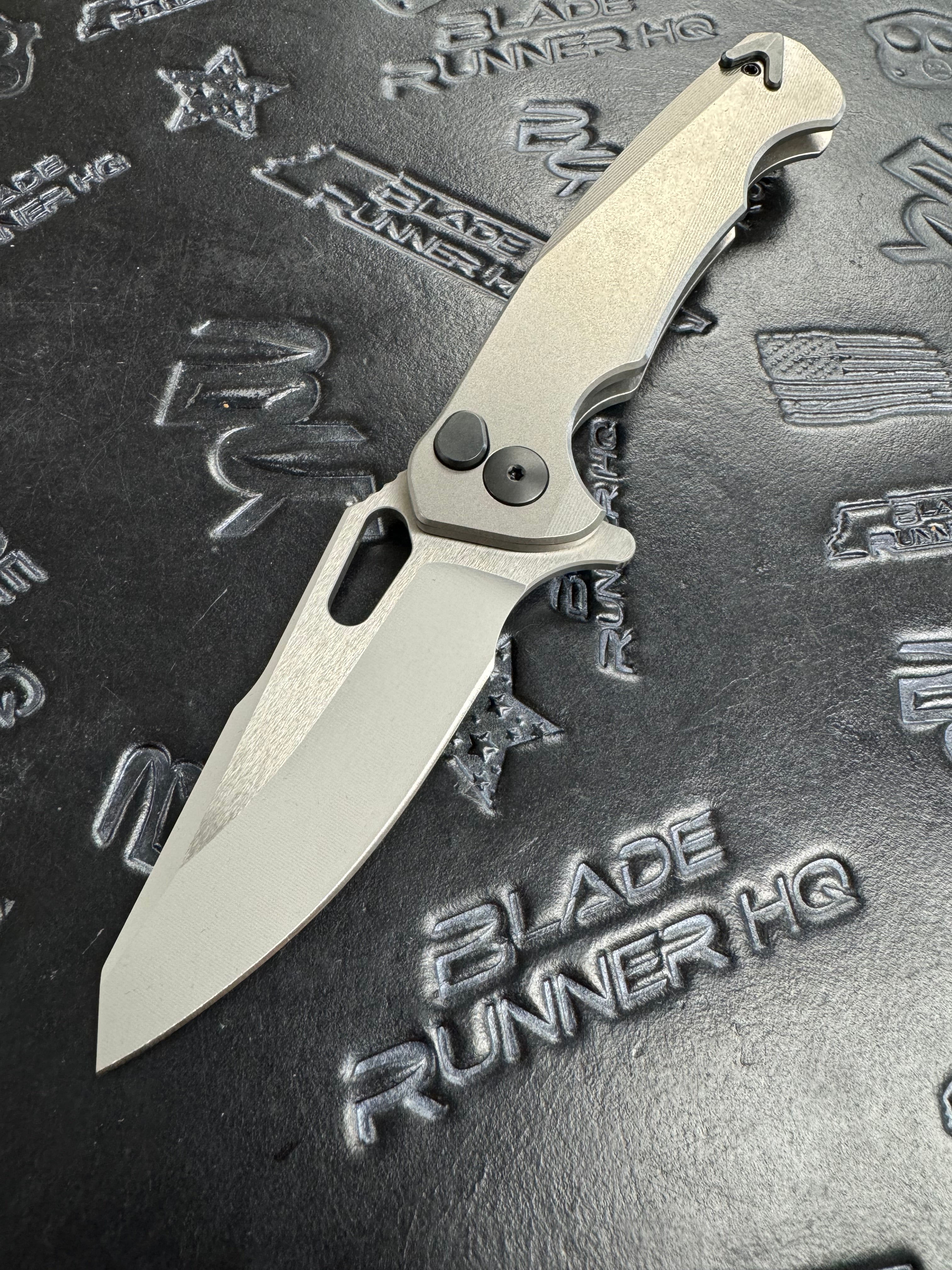 Dead Reckon Knives Ridgeback - Smooth Titanium Integral, Modified Blade Shape, Series 1, Matte Glass Blasted