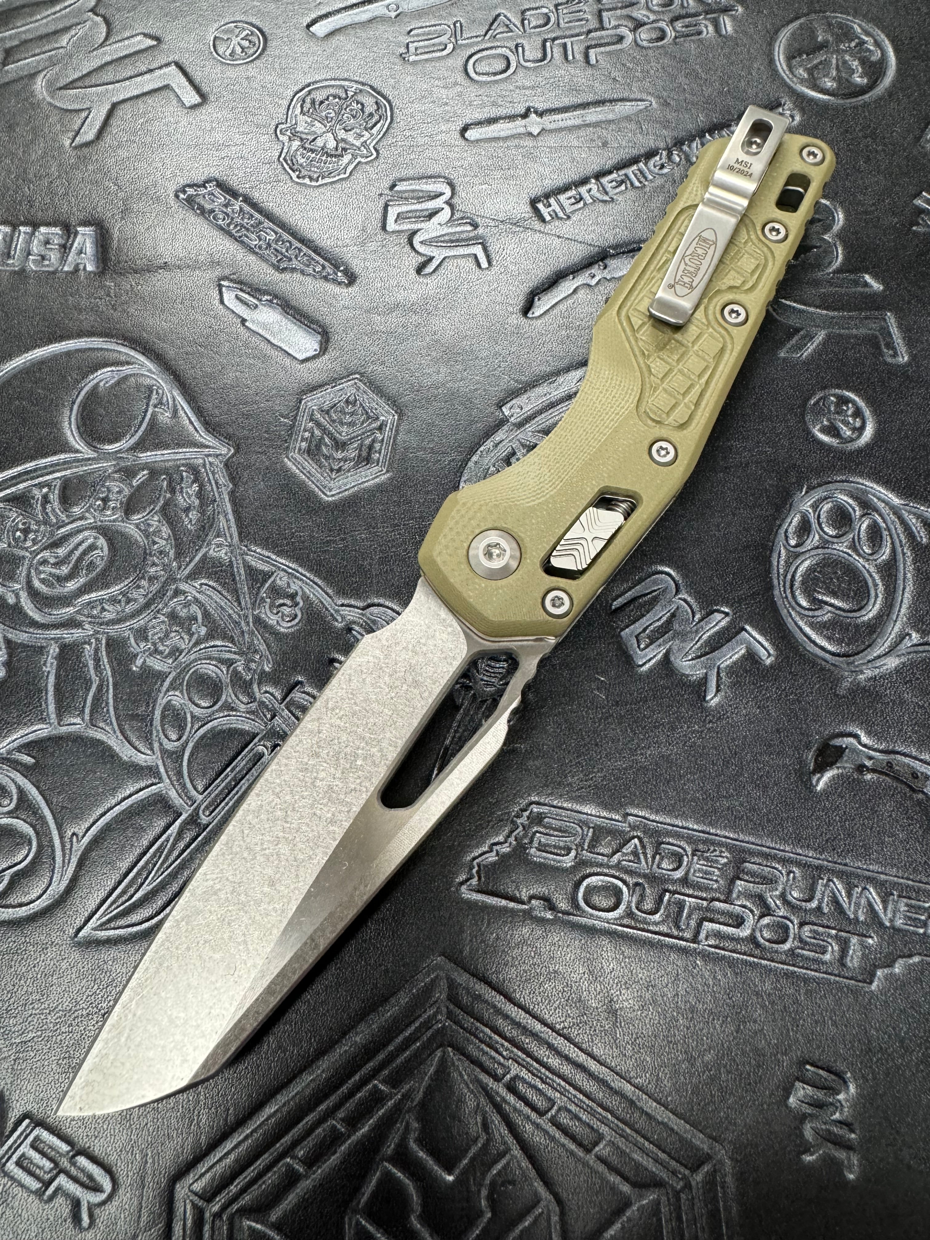 Microtech Knives MSI Lawnman RAM LOK Frag OD Green G-10 & M390MK 210-10 FRGTODLM