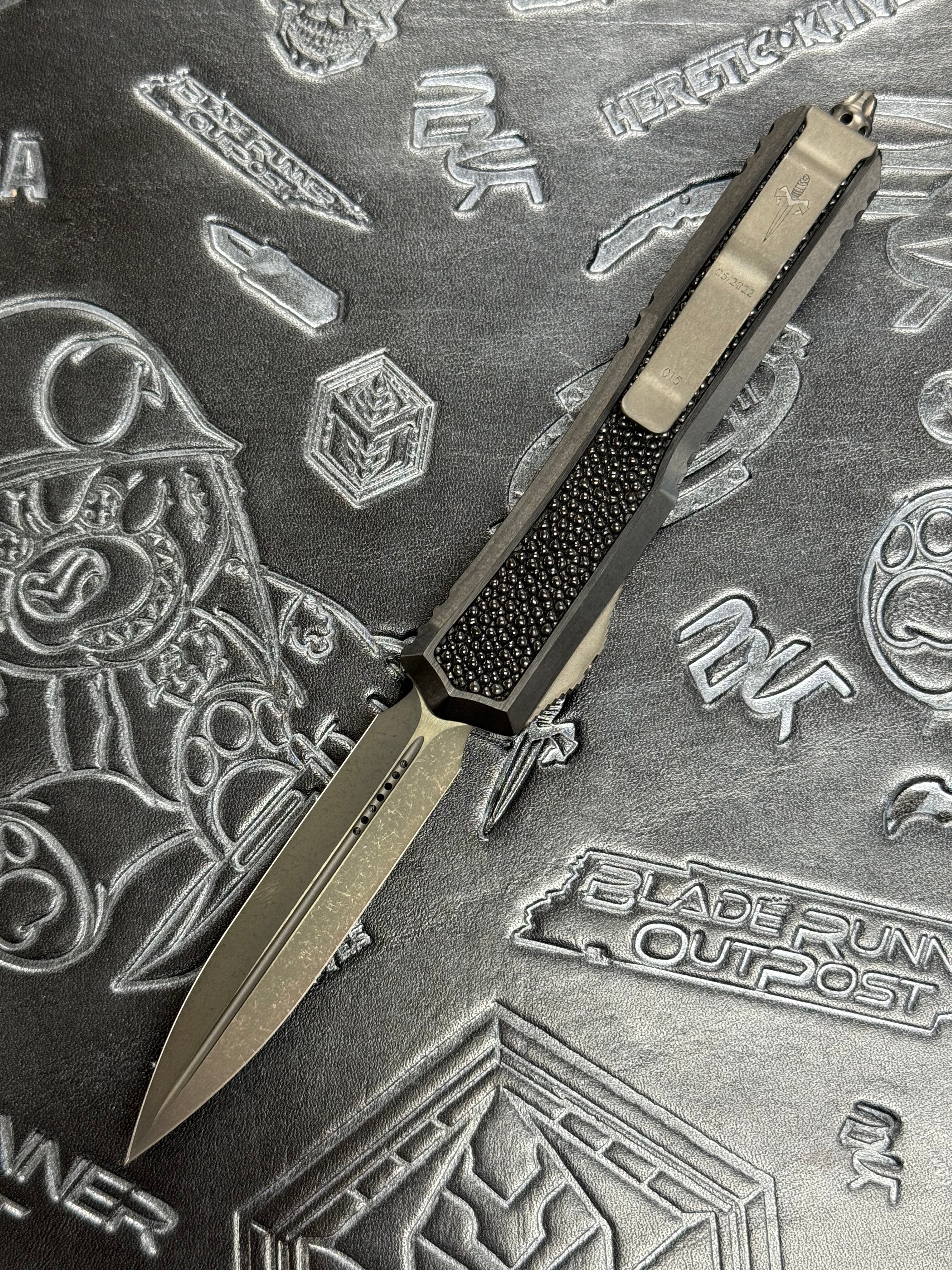 Pre Owned Marfione Makora DLC Apocalyptic D/E & Hefted Alloy Handle w/ Stingray Inlays & DLC Ringed Hardware