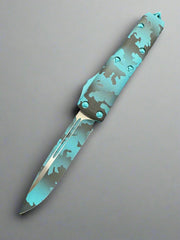 Microtech UTX-85 S/E Turquoise Camo Standard Signature Series 231-1 TQCS