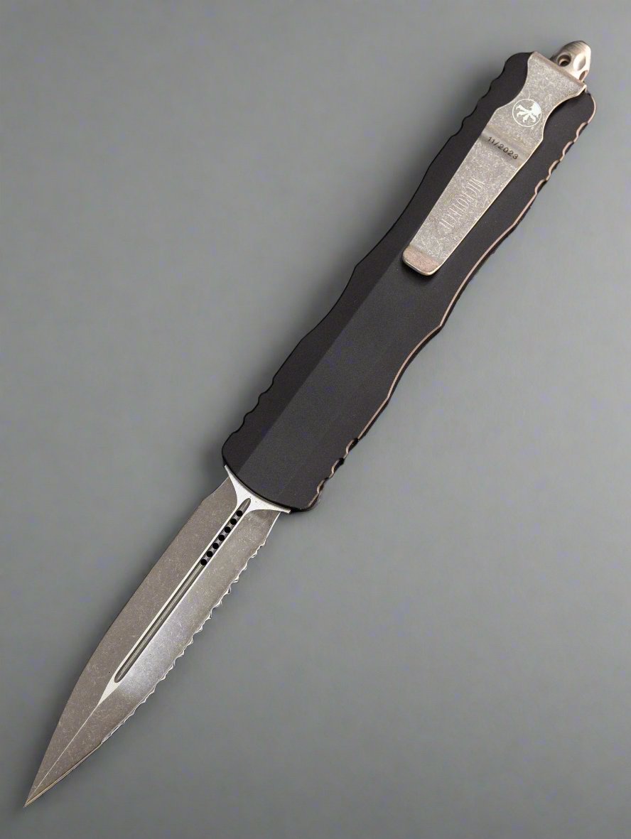 Microtech Dirac Delta D/E Full Serrated Apocalyptic 227-12AP *