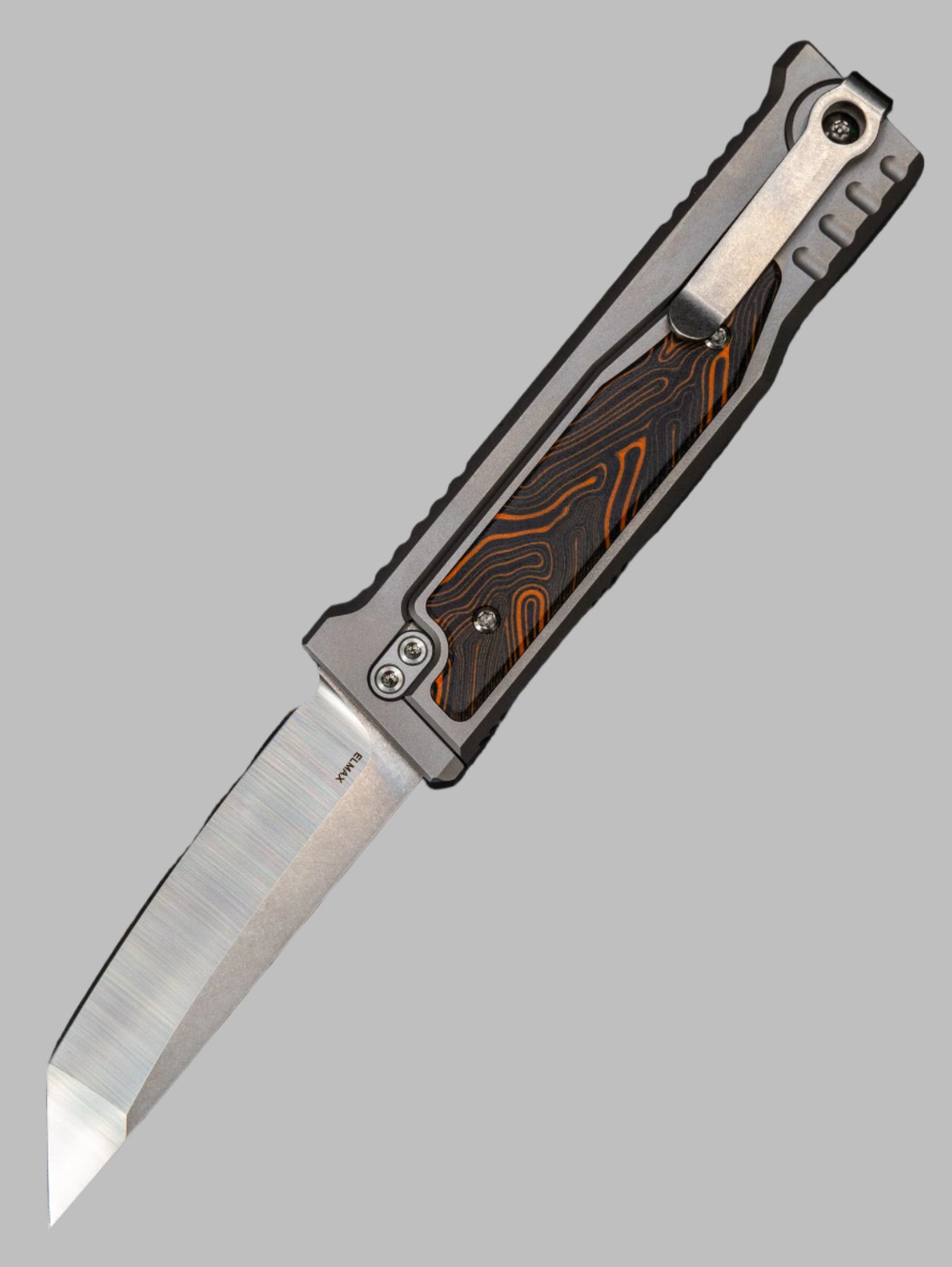 REATE EXO-M G10 ORANGE/BLACK OTF KNIFE TITANIUM 2.95" TANTO SATIN