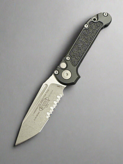 Microtech Knives LUDT Gen III Apocalyptic Partial Serrated Tanto Point w/ Black Handle 1136-11 AP