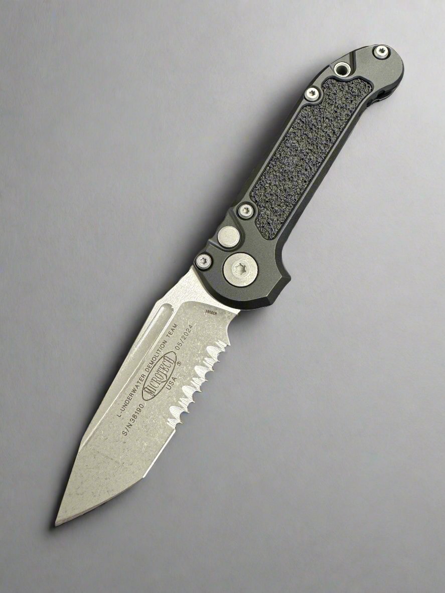 Microtech Knives LUDT Gen III Apocalyptic Partial Serrated Tanto Point w/ Black Handle 1136-11 AP