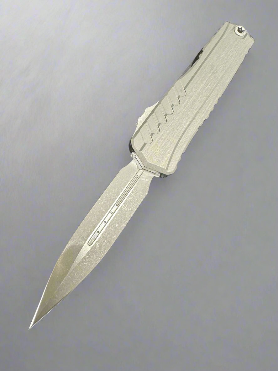 Microtech Cypher II D/E Natural Clear Apocalyptic Standard 1242-10 APNC
