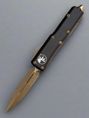 Microtech 232-13AP UTX-85 D/E - Black Handle - Bronze Apocalyptic Blade