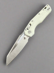 Microtech 210T-10PMWH MSI S/E - White Injection Molded Handle - Stonewashed Blade