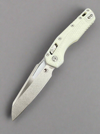 Microtech 210T-10PMWH MSI S/E - White Injection Molded Handle - Stonewashed Blade