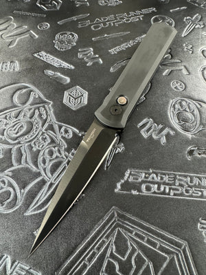 Pro-Tech Godfather Dark Edition w/ Black Handle & DLC 154-CM Blade 921-DARK