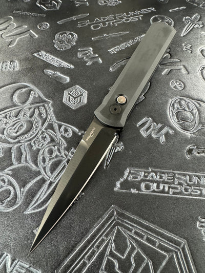 Pro-Tech Godfather Dark Edition w/ Black Handle & DLC 154-CM Blade 921-DARK