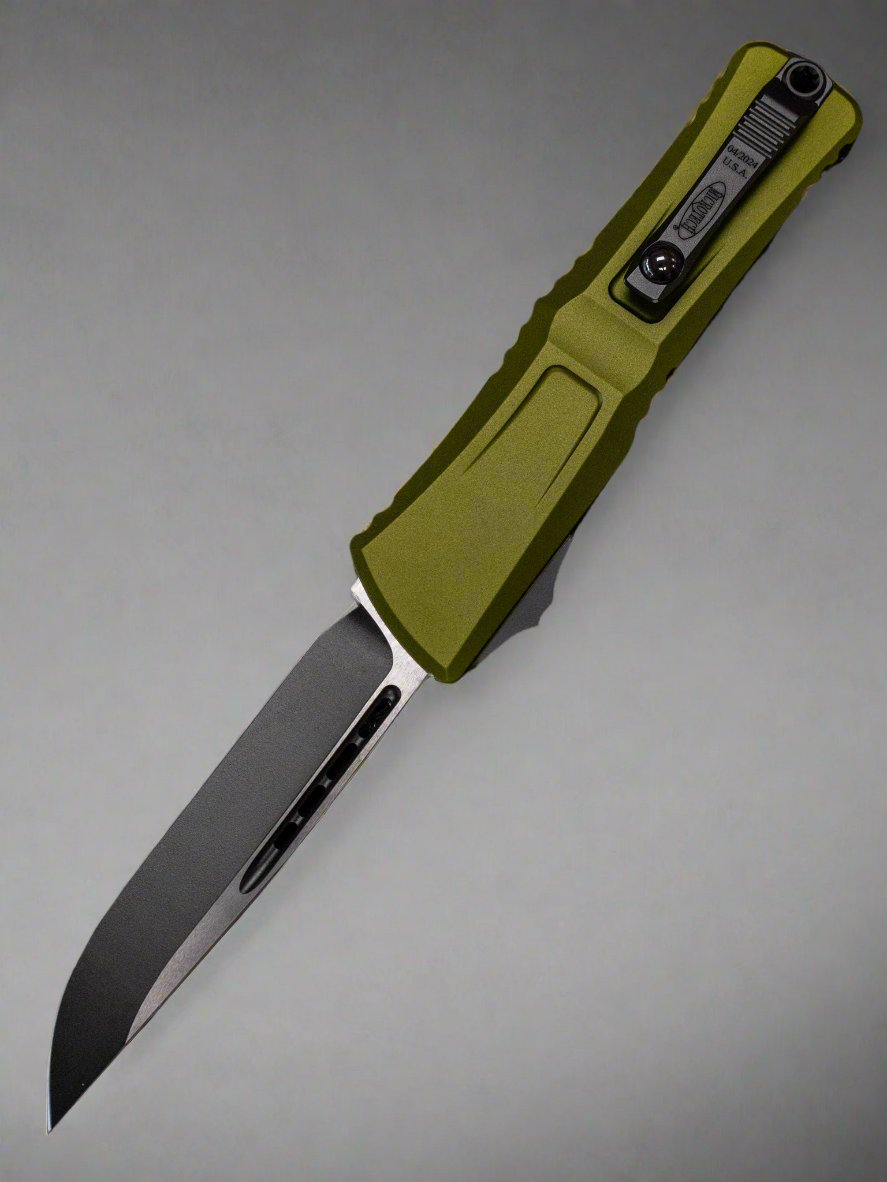 MICROTECH COMBAT TROODON GEN III OTF AUTOMATIC KNIFE OD GREEN 3.8" DROP POINT BLACK 1143-1OD