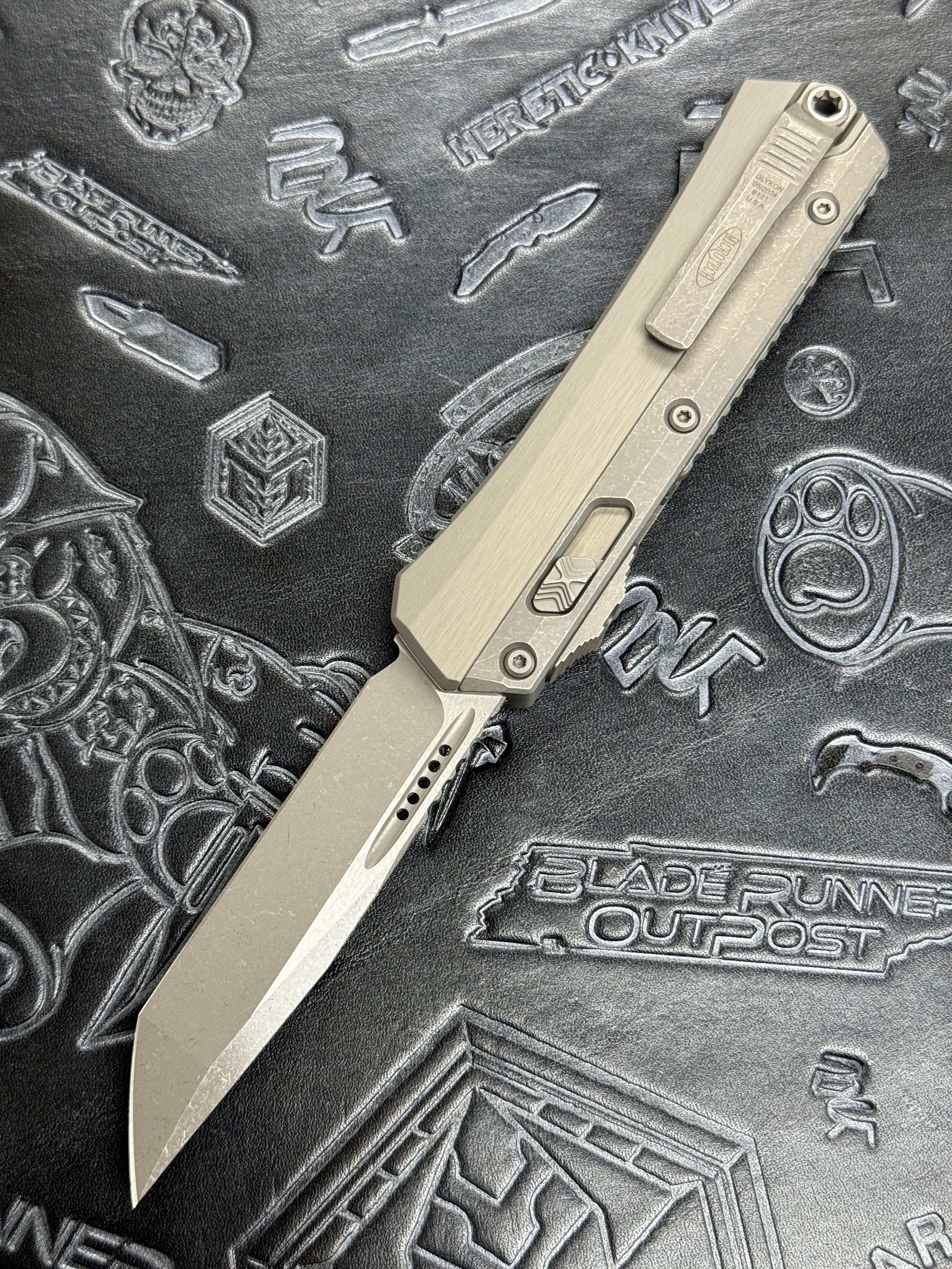 Microtech Glykon Apocalyptic Natural Clear Standard Tanto 185-10 APNC