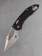 Microtech 169RL-10 FL Stitch S/E Ram-Lok - Fluted Black Handle - Stonewashed Blade