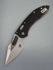 Microtech 169RL-10FL Stitch S/E Ram-Lok - Fluted Black Handle - Stonewashed Blade
