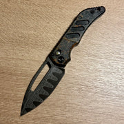 Heretic Koschei Custom - Chemtina Copper Slotted Scales w/ Abalone Buttons, Sculpted DLC Clip & DLC Hardware - Vegas Forge Reptilian San-Mai Damascus