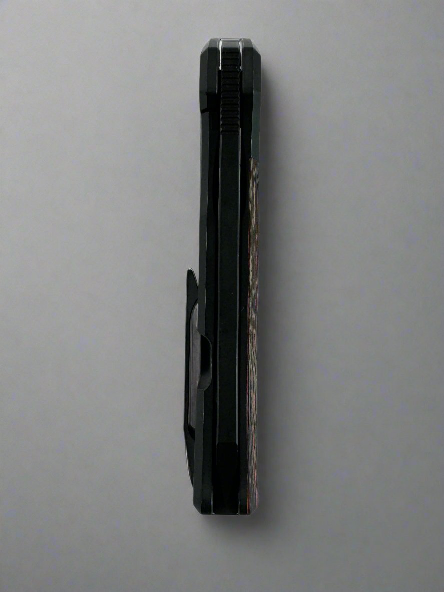 Beans Blades Mini Warrior Folder - 80s Camo Carbon & Titanium - PVD M390 - BR OP Exclusive