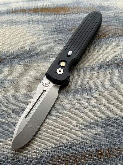 Prometheus Design Werx Invictus Automatic Knife Black (3.5" Stonewash) PDW NYCKS Edition Magnacut /50