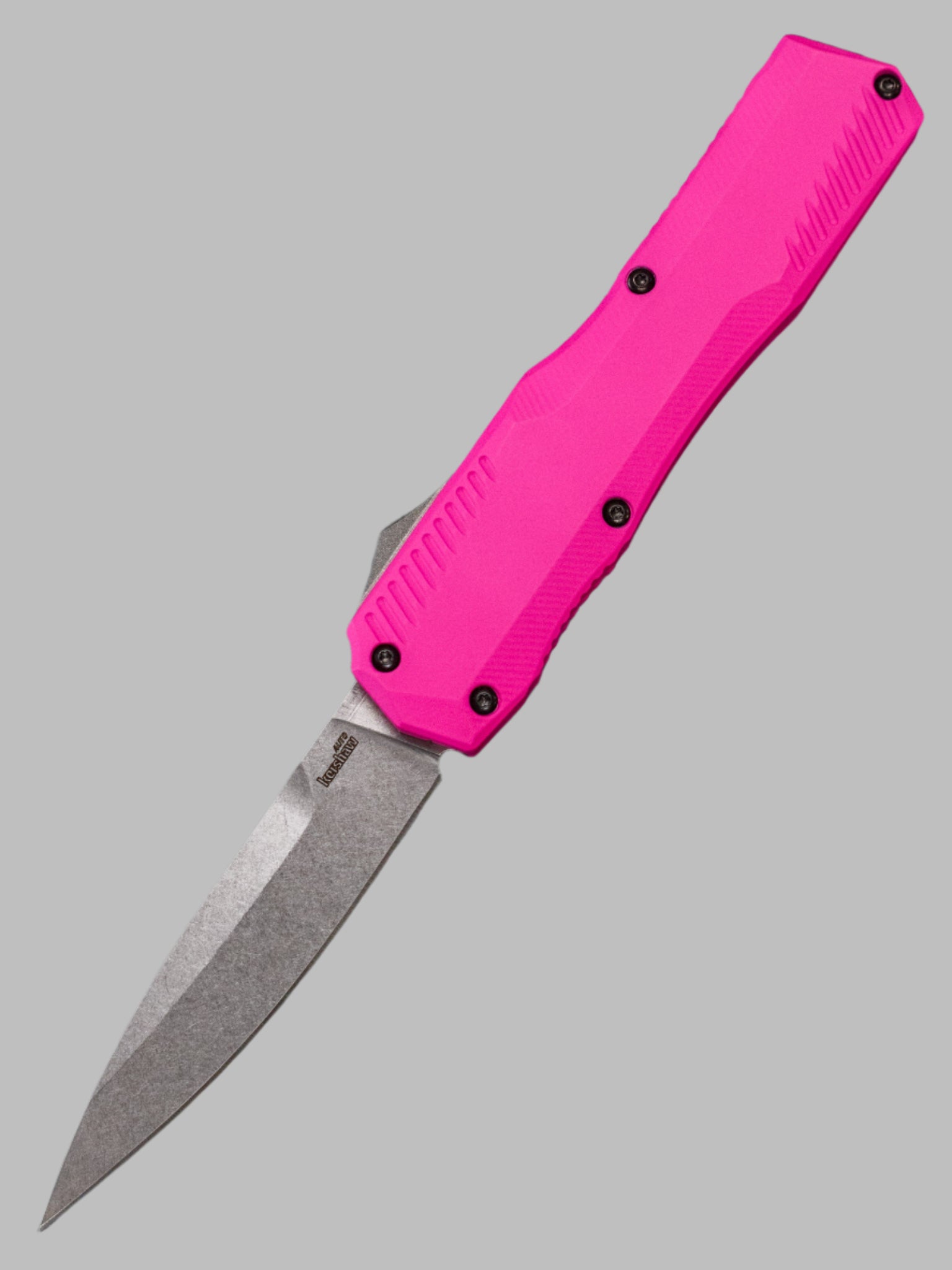 Kershaw OTF Livewire MagnaCut D/A Automatic Knife Black (3.4" Stonewash) 9000 Pink