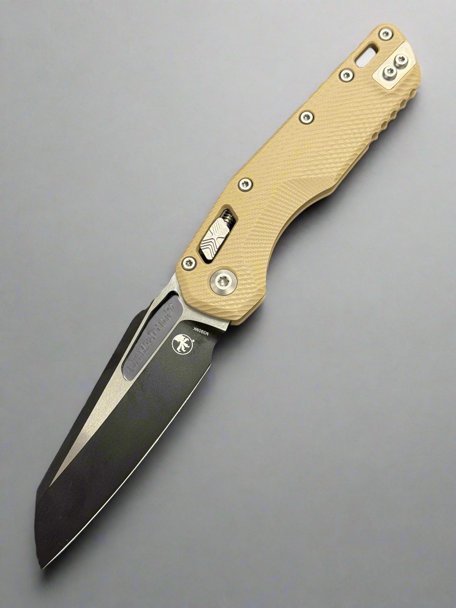 Microtech Knives MSI RAM LOK Tan G-10 & Two Tone Black M390MK 210-1FLGTTA