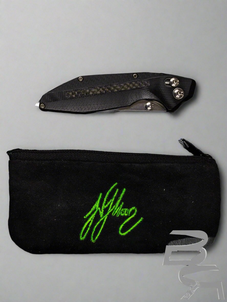 Pre Owned WILL MOON CUSTOM BANSHEE, SPINDLE LOCK FOLDING KNIFE Left Handed