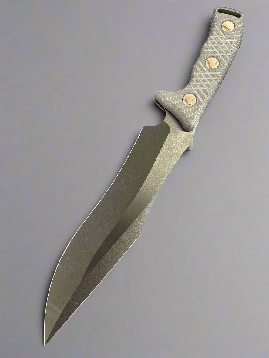 Microtech Arbiter DLC Stonewash Standard & Carbon Fiber 104-1 DLCCFS