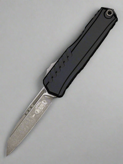 Microtech Cypher II S/E OTF Automatic Knife Black (3.5" Apocalyptic) 1241-10 AP